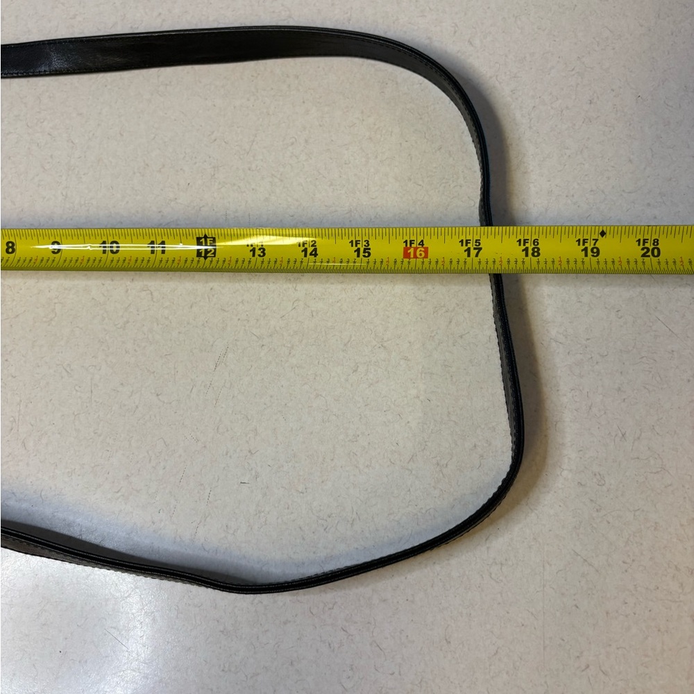 Vintage Moda Italia Venezia Black Leather Crossbody Bag - Picture 9 of 9